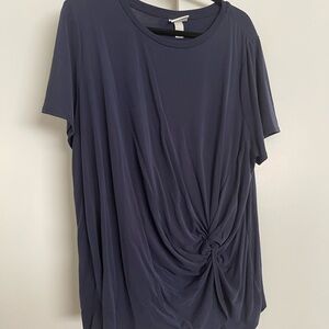 Navy Front side tie shirt